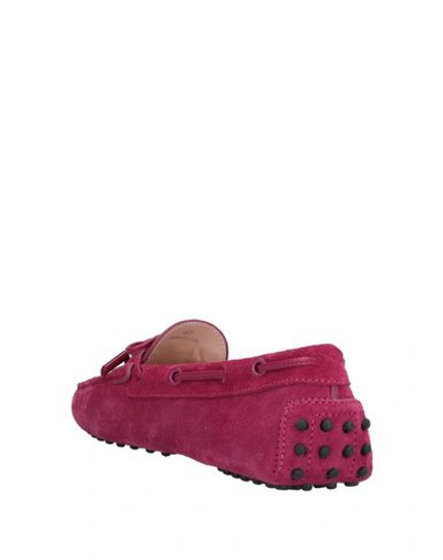 Tod's Gommino Croc-embossed Leather Loafer In Red