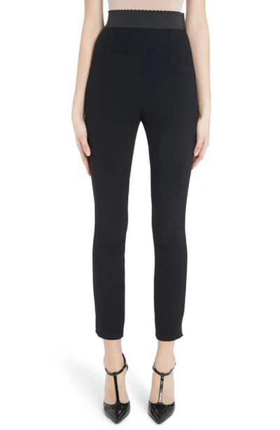 Shop Dolce & Gabbana Slim Stretch Pants In Black