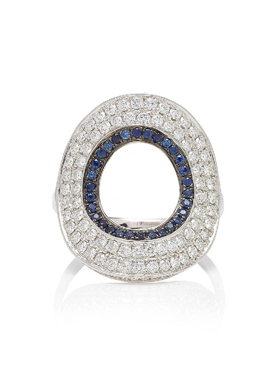 Shop Ralph Masri Modernist Circular Ring In Silver