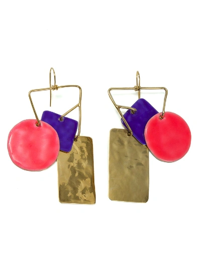 Shop Lhd Bird Garden Earrings X Aurelie Bidermann In Purple