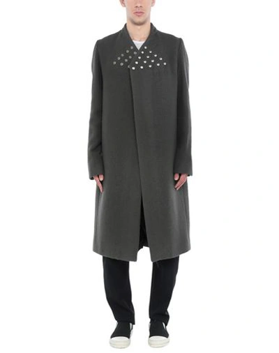 Shop Rick Owens Coat In Lead