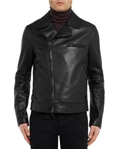 Shop Giorgio Armani Biker Jacket In Black