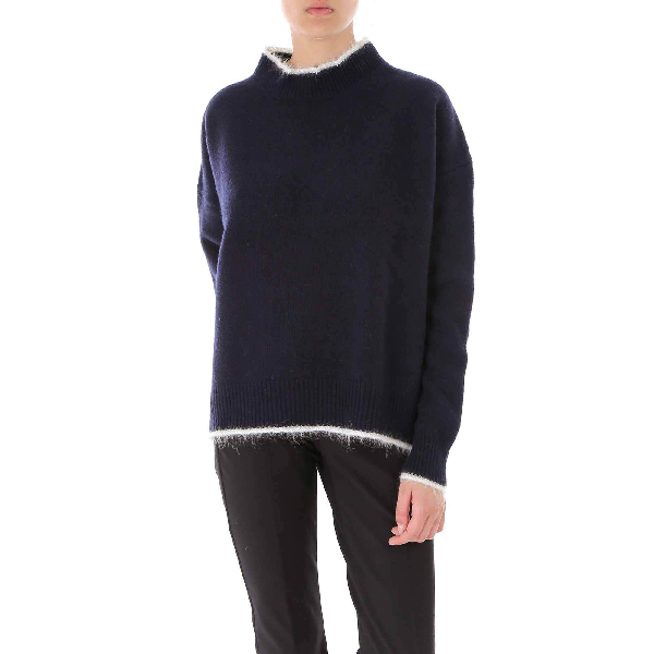 Marni Oversized Sweater In Navy ModeSens