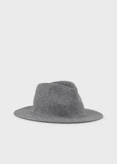 Shop Emporio Armani Fedora Hats - Item 46661684 In Gray