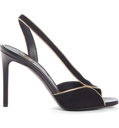 Shop Balmain Macy Slingback Sandal In Black