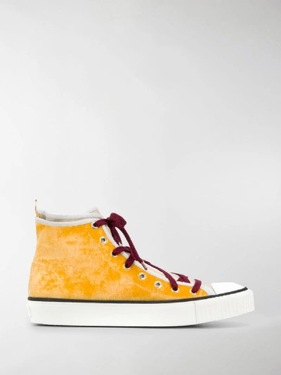 Shop Lanvin Hi-top Sneakers In Yellow