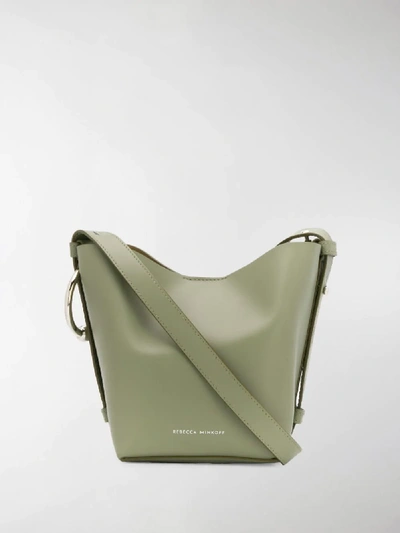 Shop Rebecca Minkoff Mini Kate Bucket Bag In Green