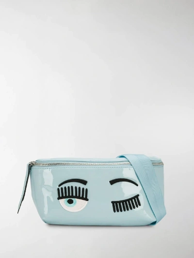 Shop Chiara Ferragni Flirting Belt Bag In Blue