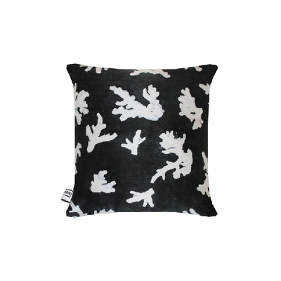 Shop Florence Bridge Black Coral Silk Cushion