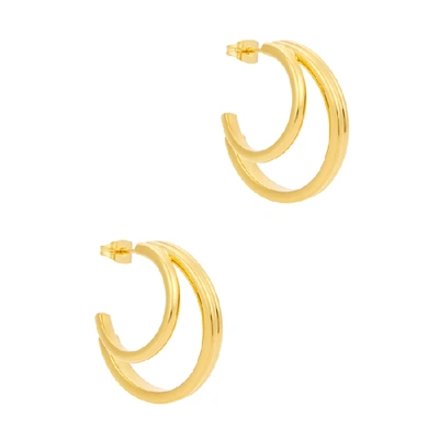 Shop Missoma Rosette 18kt Gold Vermeil Hoop Earrings