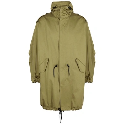 Shop Givenchy Olive Printed Cotton Parka