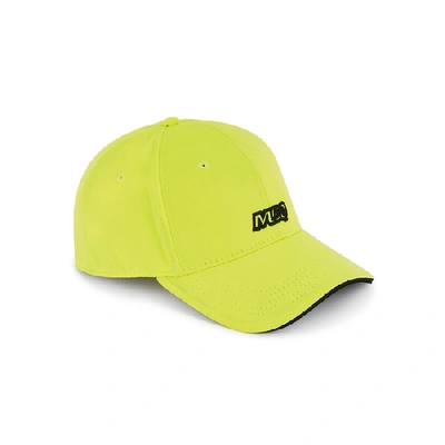 Shop Mcq By Alexander Mcqueen Neon Yellow Embroidered Cotton Cap