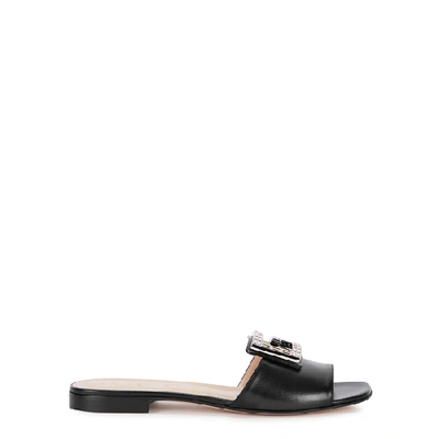 Shop Gucci Madelyn Black Leather Sliders