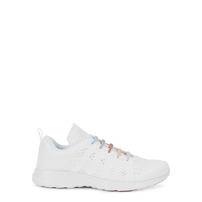 Shop Apl Athletic Propulsion Labs X Hickies Techloom Pro White Knitted Sneakers