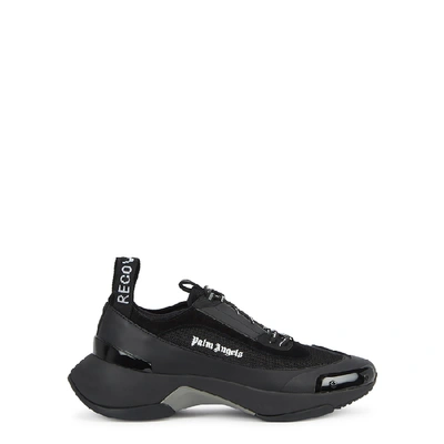 Shop Palm Angels Recovery Black Panelled Sneakers
