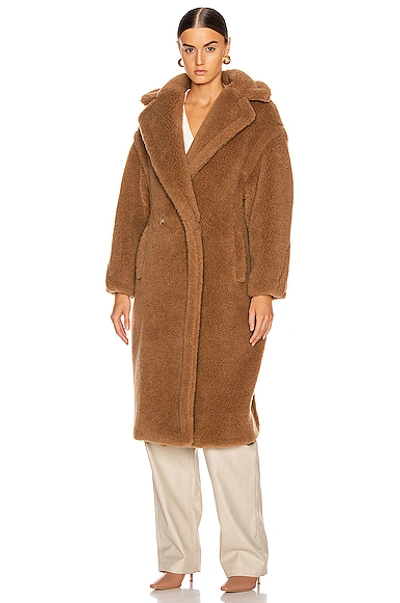 Max Mara Teddy Coat In Camel