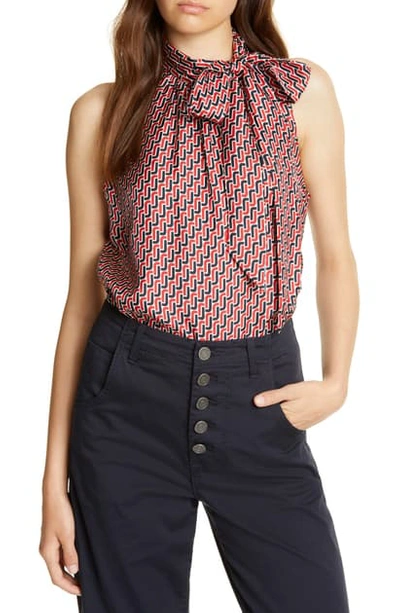 Shop Joie Pascale Sleeveless Silk Top In Big Apple