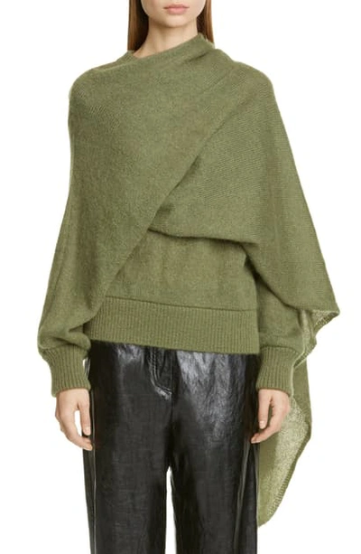 Shop Rejina Pyo Colette Mohair Blend Sweater In Moss Green