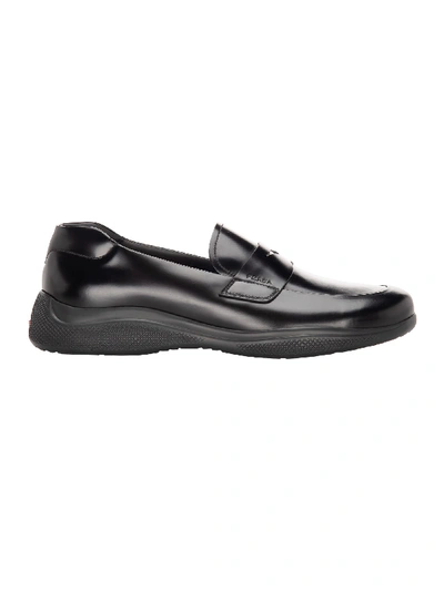 Shop Prada Classic Loafer In Black