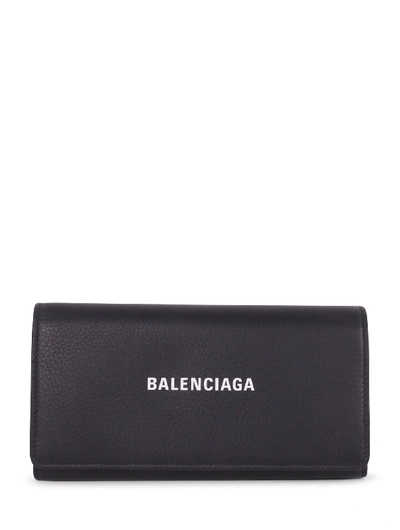 Shop Balenciaga Black Everyday L Wallet