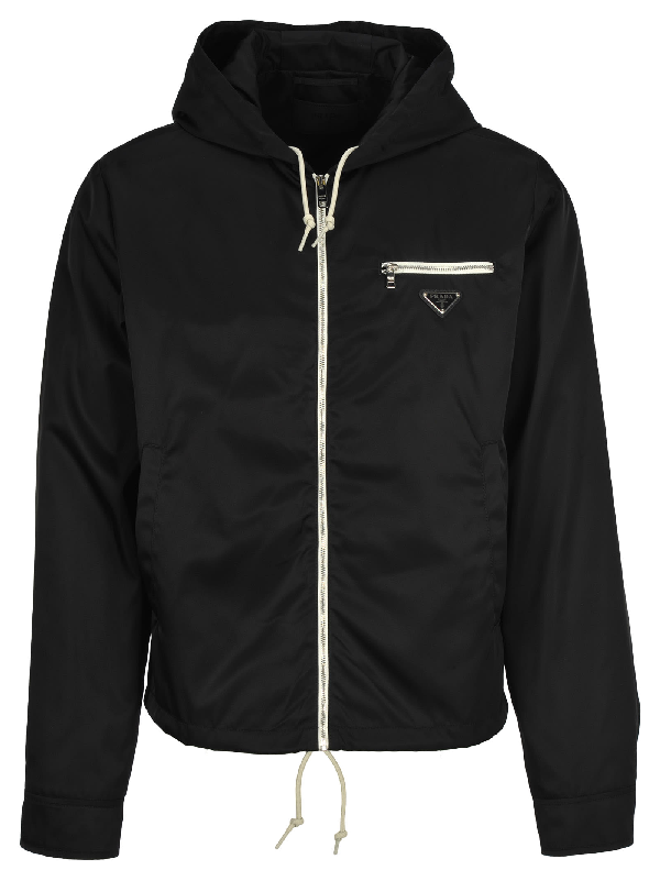 Prada Windbreaker Jacket In Black | ModeSens