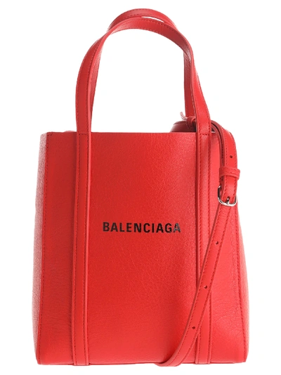 Shop Balenciaga Xxs Everyday Tote In Vivid Red