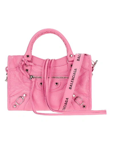 Shop Balenciaga Mini Classic City Bag In Baby Pink