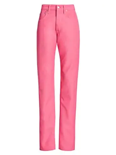 Shop Helmut Lang Masc Hi Straight Jeans In Prism Pink