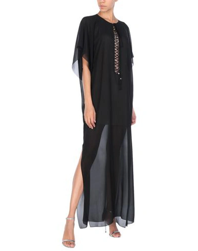 Shop Saint Laurent Woman Maxi Dress Black Size 8 Silk