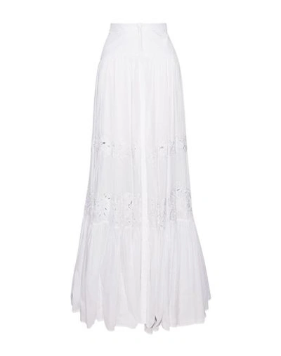 Shop Roberto Cavalli Maxi Skirts In White