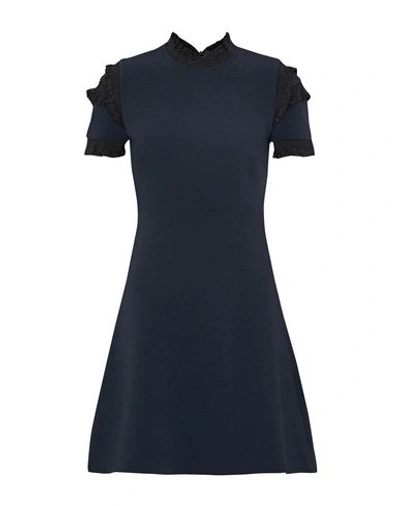 Shop Sandro Short Dresses In Dark Blue
