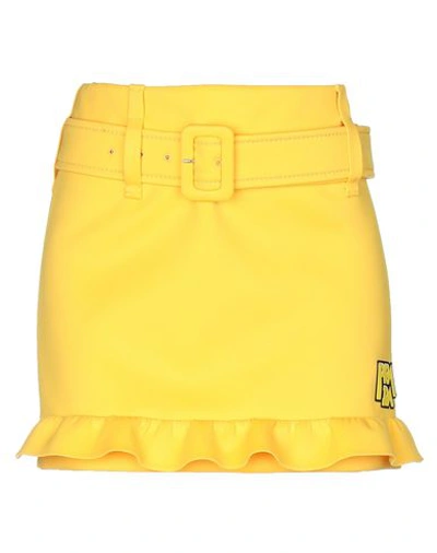 Shop Prada Mini Skirts In Yellow