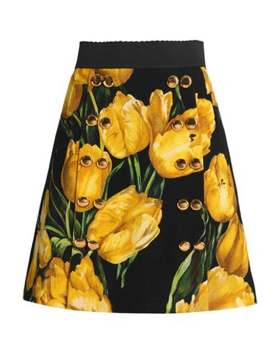 Shop Dolce & Gabbana Knee Length Skirt In Black