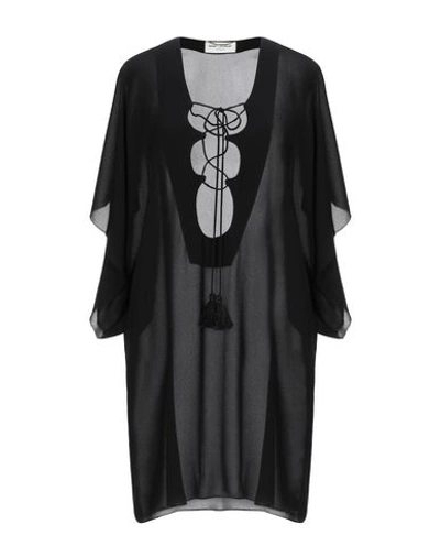 Shop Saint Laurent Woman Top Black Size 6 Viscose, Cotton, Polyester, Wool, Polyamide