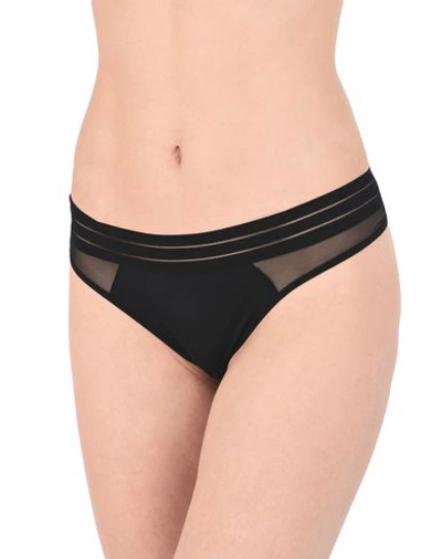 Shop Maison Lejaby Thongs In Black