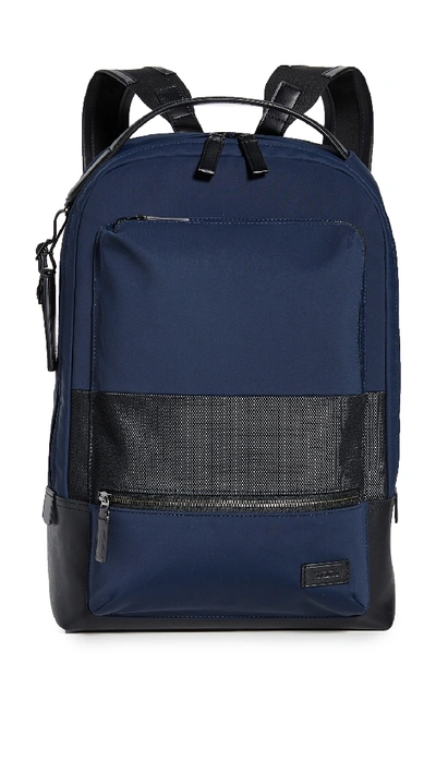 Shop Tumi Harrison Bates Backpack In Navy Reflective