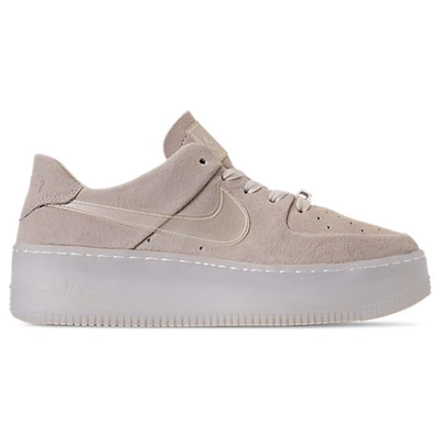 Shop Nike Women's Air Force 1 Sage Low Lx Casual Shoes In Brown Size 10.0 Leather/suede
