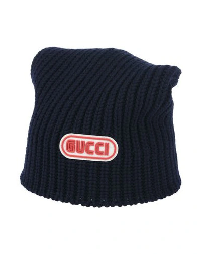 Shop Gucci Hat In Dark Blue