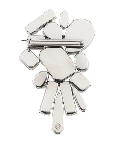 Shop Maison Margiela Brooch In Silver