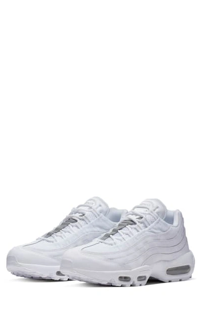 Shop Nike Air Max 95 Essential Sneaker In White/ Platinum/ Silver