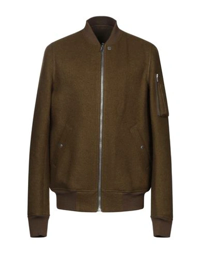 Shop Rick Owens Bomber In Military Green