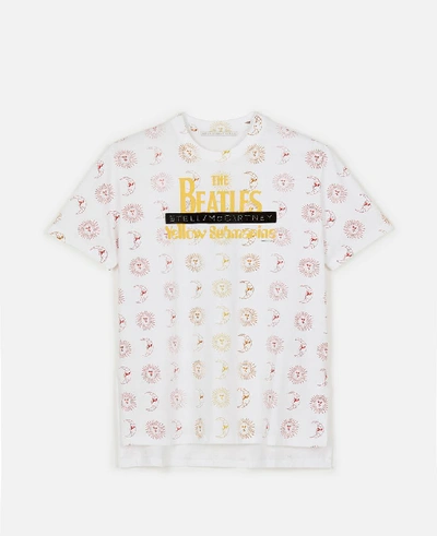 Shop Stella Mccartney White Yellow Submarine T-shirt All Together Now