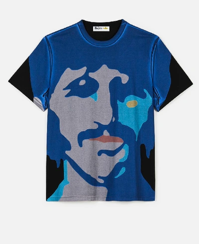 Shop Stella Mccartney Multicolor Ringo Starr And George Harrison Print T-shirt In Multicolored