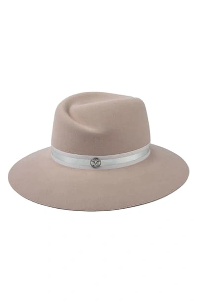 Shop Maison Michel Virginie Fur Felt Hat In Baby Pink
