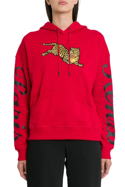 Shop Kenzo Jumping Tiger Hoodie In Rosso