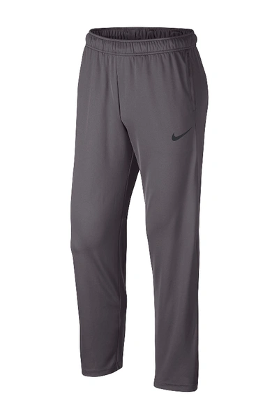 Shop Nike Epic Knit Dri-fit Straight Leg Pants In 036 Gunsmk/black