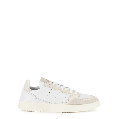 Shop Adidas Originals Supercourt Off-white Leather Sneakers
