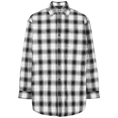 Shop Acne Studios Checked Quilted Cotton-blend Overshirt