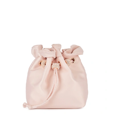 Shop Sophia Webster Emmie Pink Satin Bucket Bag In Light Pink
