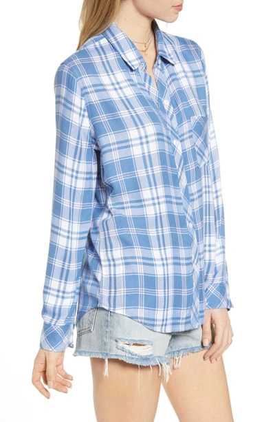 Shop Rails Hunter Plaid Shirt In Blue Jay White Pink